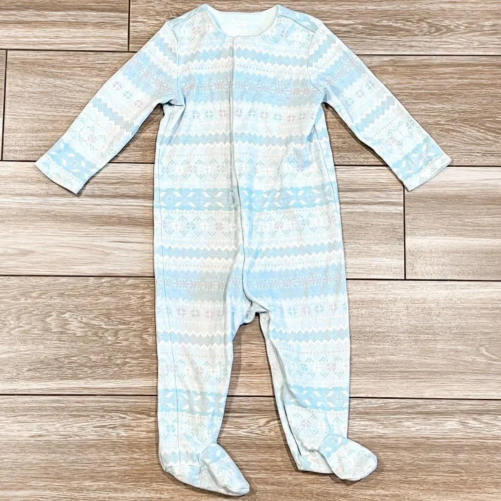Ralph Lauren Fair Isle Print Footie, Size 9M